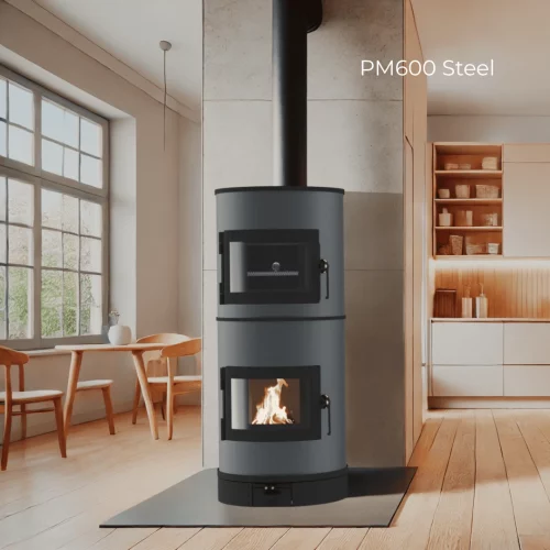 Poêle de masse PM600 steel gris anthracite