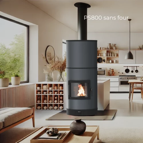 Poêle de masse PS800 gris sans four
