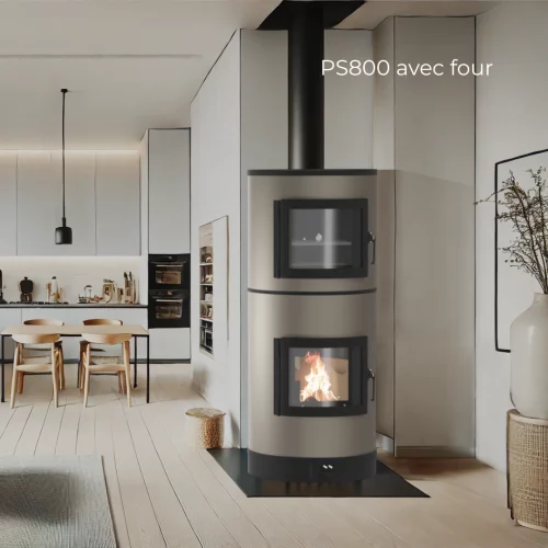 Poêle de masse PS800 titane avec four